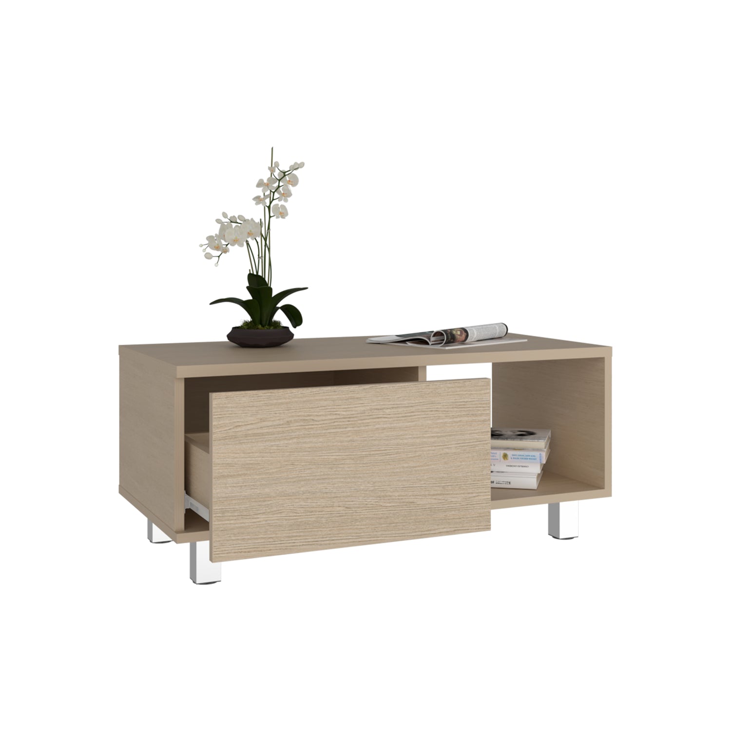 Mesa de Centro Torence Cartagena 80.1x35cm Rectangular con Compartimientos