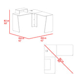 Escritorio en L Gamer Tokio Wengue y Verde 120x88.5cm Moderno