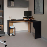 Escritorio en L Gamer Juanita Fresno Europeo 130x77.1cm Moderno
