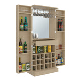 Bar Malbec Cartagena 75x175cm con Dos Portacopas y con Dieciocho Portabotellas