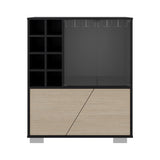 Bar Fraktal Wengue Cartagena 78.8x94.9cm con Dos Portacopas y con Ocho Portabotellas