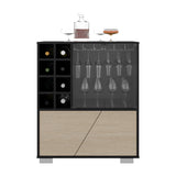 Bar Fraktal Wengue Cartagena 78.8x94.9cm con Dos Portacopas y con Ocho Portabotellas