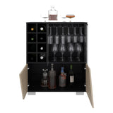 Bar Fraktal Wengue Cartagena 78.8x94.9cm con Dos Portacopas y con Ocho Portabotellas