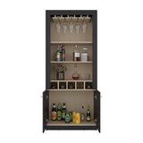 Bar Bellegio Wengue Cartagena 75x175cm con Cinco Portacopas y con Cinco Portabotellas
