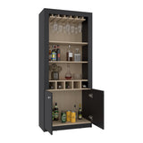 Bar Bellegio Wengue Cartagena 75x175cm con Cinco Portacopas y con Cinco Portabotellas