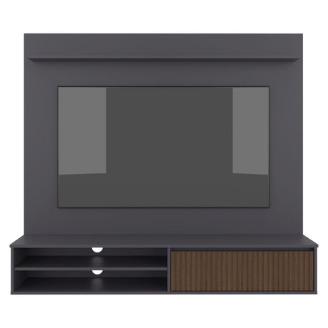 Combo Panel de TV Bowie Plomo y Mesa Centro Bowie Plomo - Bylmo