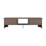 Rack de TV Dago Avellana y Wengue 160x41.8cm Para TV Hasta 65 Pulgadas con Un Compartimiento