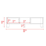 Rack de TV Dago Avellana y Wengue 160x41.8cm Para TV Hasta 65 Pulgadas con Un Compartimiento