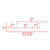 Rack de TV Dili Wengue 170x22.9cm Flotante Para TV Hasta 65 Pulgadas con Un Compartimiento