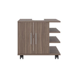 Mueble para Lavamanos Bath Avellana 55x50cm Individual sin Lavamanos con Una Puerta y con Ruedas