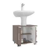 Mueble para Lavamanos Bath Avellana 55x50cm Individual sin Lavamanos con Una Puerta y con Ruedas
