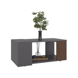 Mesa de Centro Bowie Plomo y Ocaso 81.6x34.7cm Rectangular con Compartimiento