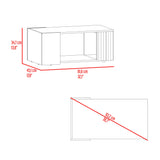 Mesa de Centro Bowie Plomo y Ocaso 81.6x34.7cm Rectangular con Compartimiento