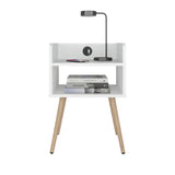 Mesa Noche Didi Blanco USB - Bylmo