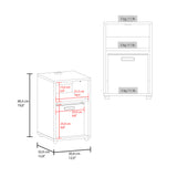 Mesa Auxiliar Mercer Blanco 30.4x48.4cm Rectangular con Dos Compartimientos y con Conector de Carga USB