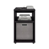 Mesa Auxiliar Mercer Wengue 30.4x48.4cm Rectangular con Dos Compartimientos y con Conector de Carga USB