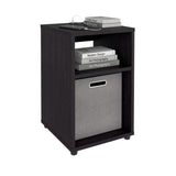 Mesa Auxiliar Mercer Wengue 30.4x48.4cm Rectangular con Dos Compartimientos y con Conector de Carga USB