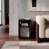 Mesa Auxiliar Mercer Wengue 30.4x48.4cm Rectangular con Dos Compartimientos y con Conector de Carga USB