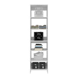 Closet Independiente Blanco 55.8x213.4cm con Cuatro Entrepaños y Seis Compartimientos