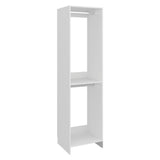 Closet Independiente Blanco 55.8x213.4cm con Dos Compartimientos con Colgadero de Ropa