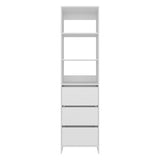 Closet Independiente Blanco 55.8x213.4cm con Tres Cajones y Tres Compartimientos