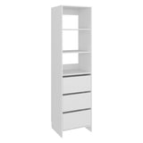 Closet Independiente Blanco 55.8x213.4cm con Tres Cajones y Tres Compartimientos