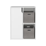 Estantería Vicco Blanco 59.9x77cm Rectangular con Dos Compartimientos y Un Entrepaño