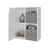 Estantería Vicco Blanco 59.9x77cm Rectangular con Dos Compartimientos y Un Entrepaño