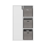 Estantería Vicco Blanco 59.9x102cm Rectangular con Tres Compartimientos y Dos Entrepaños