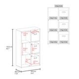 Estantería Vicco Blanco 59.9x102cm Rectangular con Tres Compartimientos y Dos Entrepaños