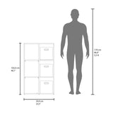 Estantería Vicco Blanco 59.9x102cm Rectangular con Tres Compartimientos y Dos Entrepaños