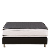 Colchón Andes Resor Gris y Blanco Semidoble 120 X 190 Cm Ortopedico Medio Suave de Resortes y Doble Faz