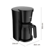 Cafetera Eléctrica Kalley Negro 25.6x33.5cm para Ocho Tazas con Sistema Antigoteo