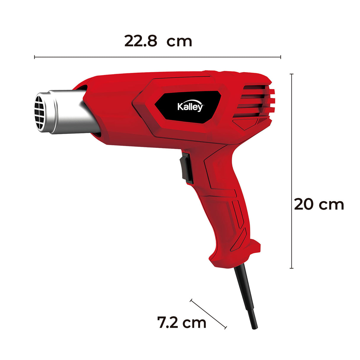Pistola de Calor Kalley Rojo 22.8x20cm