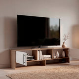 Rack de TV Dago Fresno Europeo 160x41.8cm para TV Hasta 65" Pulgadas con Un Compartimiento
