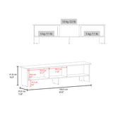 Rack de TV Dago Fresno Europeo 160x41.8cm para TV Hasta 65" Pulgadas con Un Compartimiento