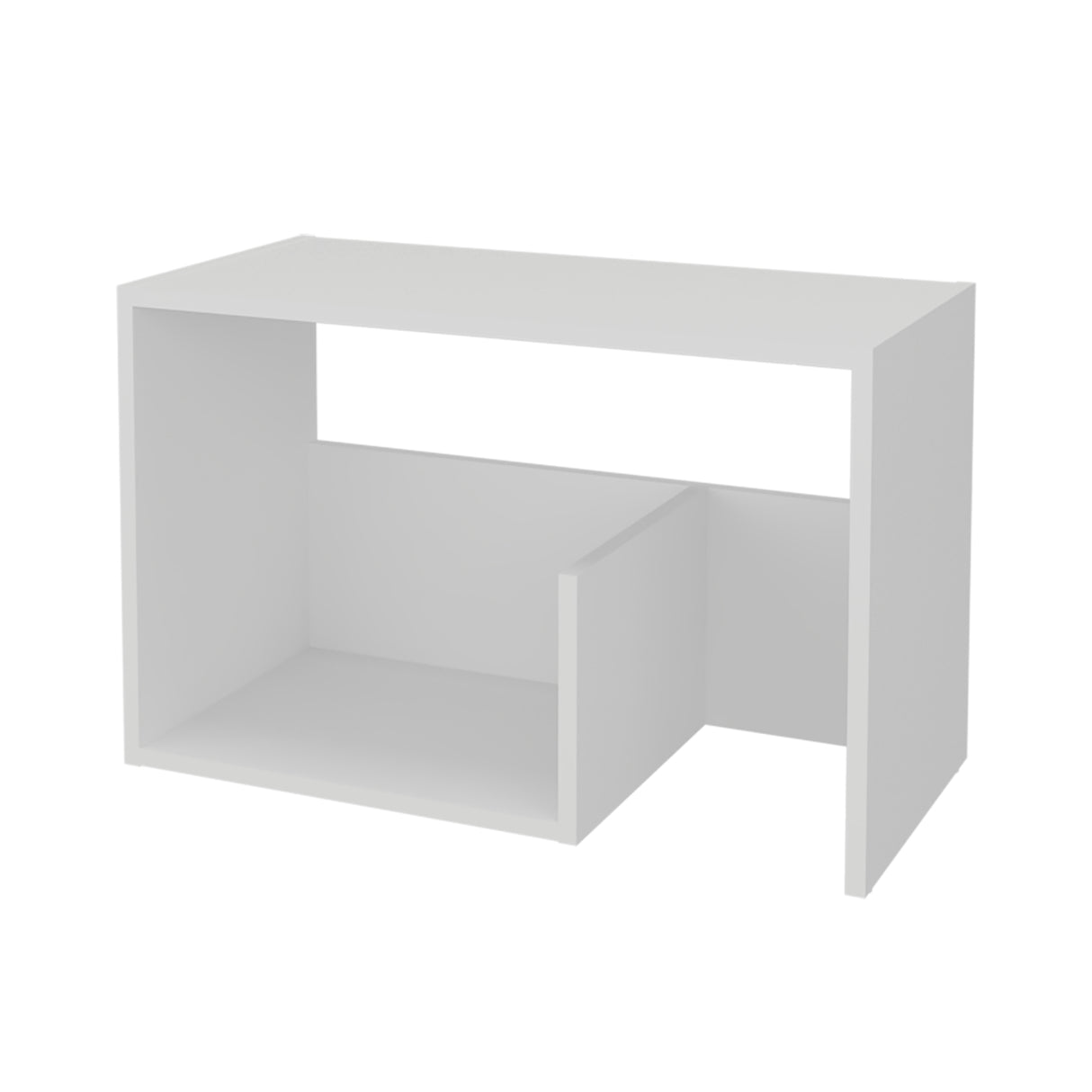 Mesa de Centro Everett Blanco 39.8x63.4cm Rectangular con Compartimiento