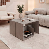 Mesa de Centro Everett Positano 39.8x63.4cm Rectangular con Compartimiento