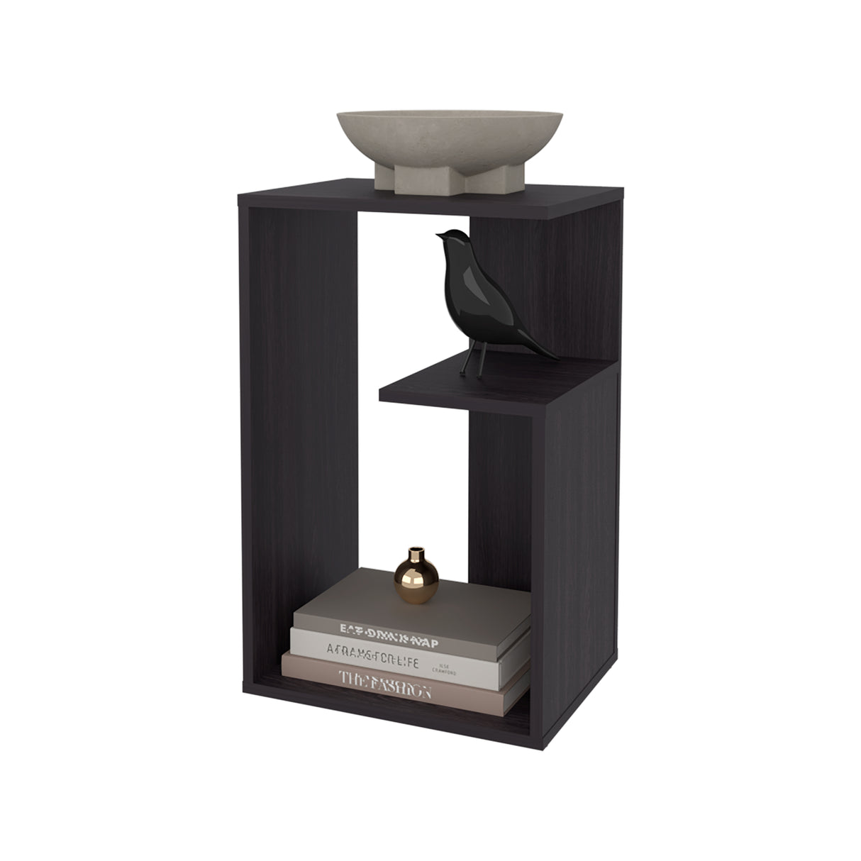 Mesa de Centro Everett Wengue 39.8x63.4cm Rectangular con Compartimiento