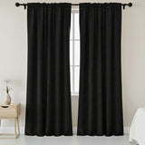 Cortina Jacquard Negro 270x215cm Doble Faz de Simbolos Geometricos