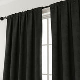 Cortina Jacquard Negro 270x215cm Doble Faz de Simbolos Geometricos