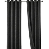Cortina Jacquard Premium Negro 270x200cm Acústica de Figuras Geometricas