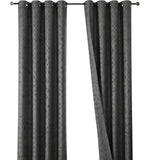 Cortina Jacquard Premium Gris Oscuro 270x200cm Acústica de Figuras Geometricas