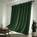 Cortina Blackout Verde Oscuro 280x220cm Doble Faz Acústica de Lineas