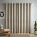 Cortina Blackout Beige Oscuro 280x220cm Doble Faz Acústica de Lineas
