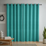 Cortina Blackout Turquesa 280x220cm Doble Faz Acústica de Lineas