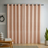 Juego de Cortinas Blackout Melocotón 280x220cm Doble Faz de Líneas
