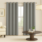 Cortina Semiblackout Gris Oscuro 270x200cm Doble Faz Fondo Entero