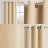 Cortina Semiblackout Beige 270x200cm Doble Faz Fondo Entero