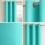 Cortina Semiblackout Aguamarina 270x200cm Doble Faz Fondo Entero